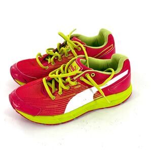 Puma Womens Sequence Sneakers 6 Pink Chartreuse Green NWOT Running Shoes